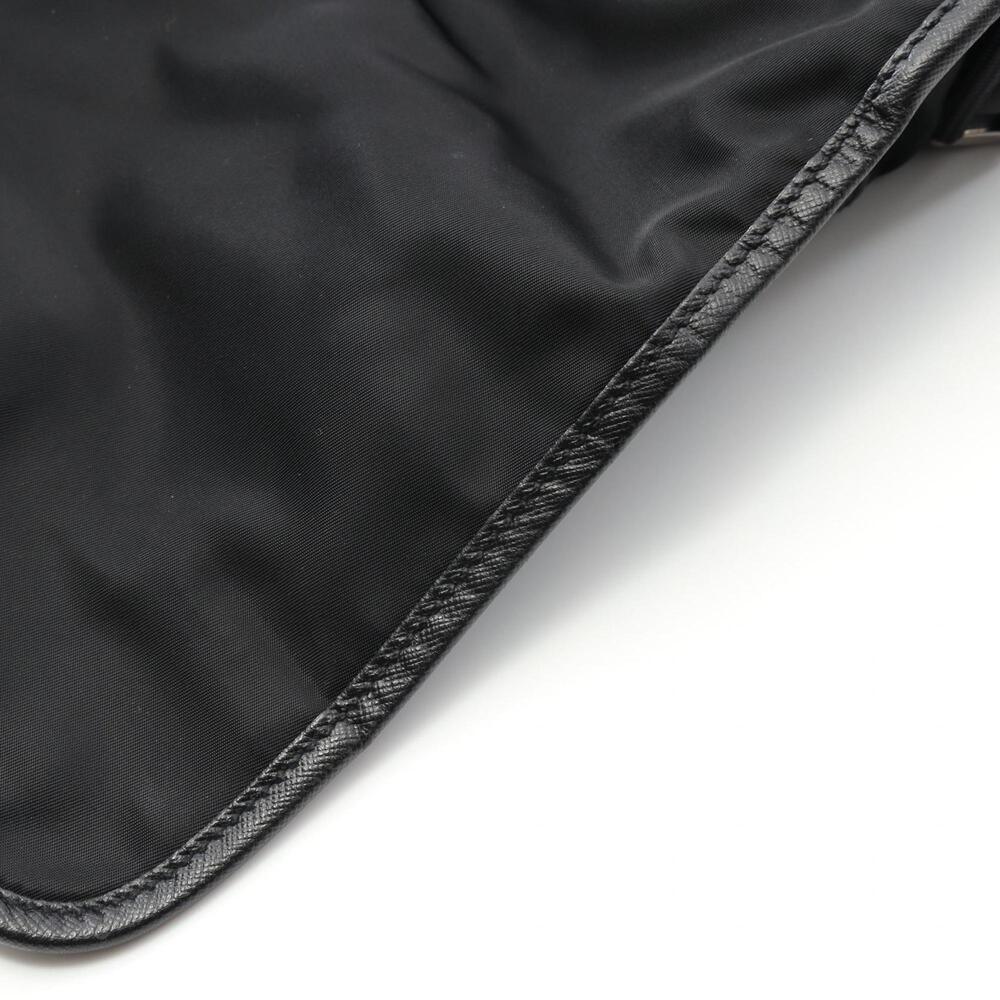 PRADA Black Leather Saffiano Shoulder Bag - Picture 6 of 7